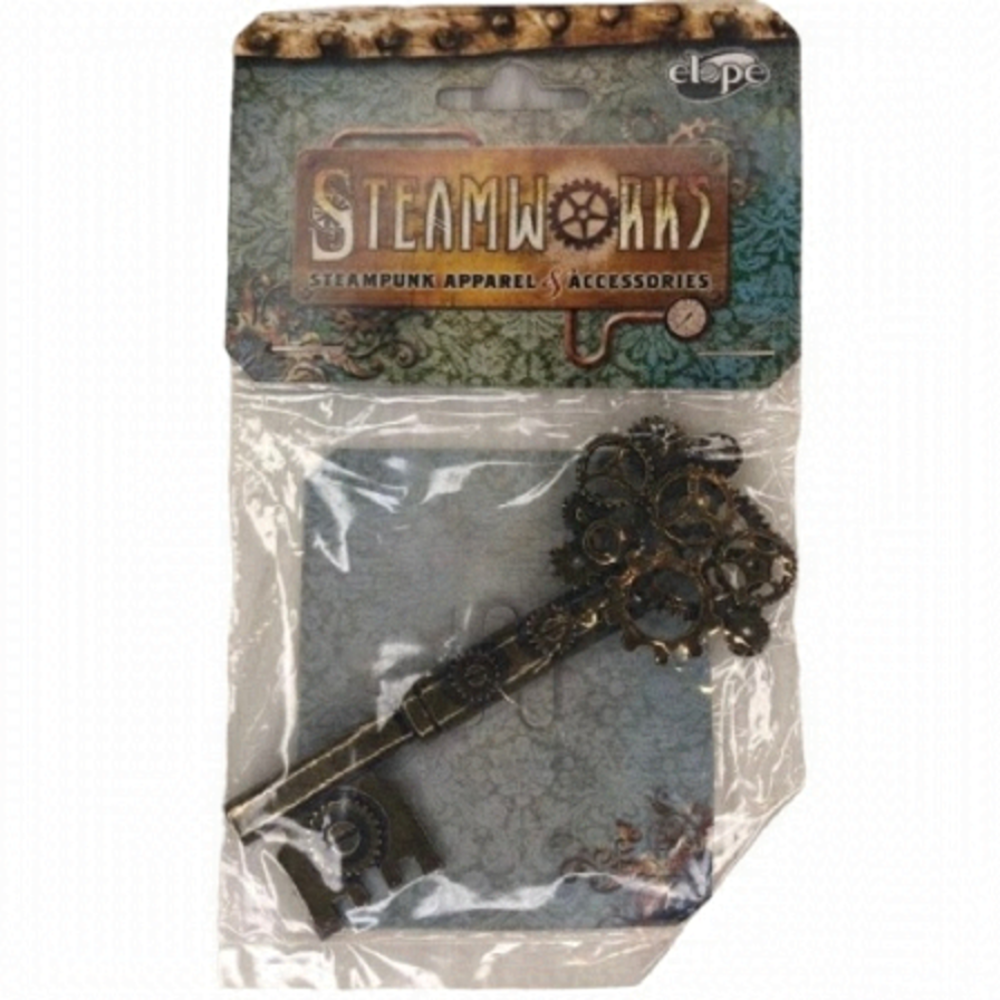 STEAMPUNK Key Gear Brooch Pin Elope Steamworks